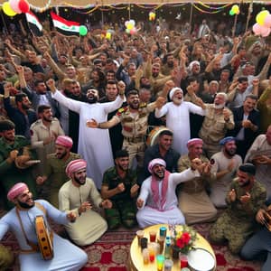 Iraqi Army Day Celebration - Festive Traditional Dance Event