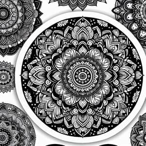 Intricate Mandala Coloring Pages for Relaxation | Digital Vector Illustrations