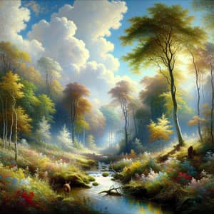 Impressionistic Nature: A Serene Landscape Scene