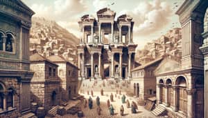 Ancient Church of Ephesus: Biblical Times Scene