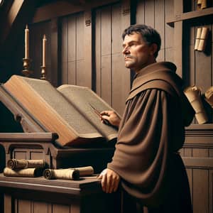 Martin Luther | Protestant Reformation Figure in Rustic Setting