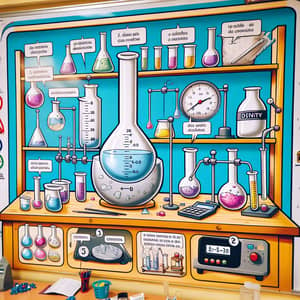 Chemistry Lab Density Exercise for Kids in Spanish