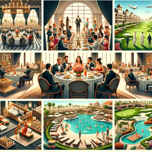 Exclusive Millionaire's Private Club: Opulent Lifestyle Imagery