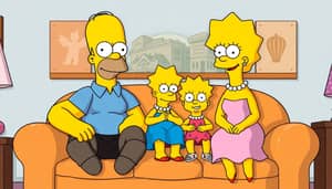 The Simpsons Family - Iconic Cartoon Couch Art