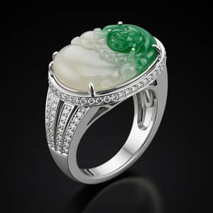 Luxury Hetian Jade Pixiu Ring Design