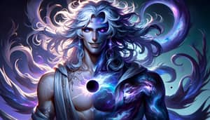 Male Anti-Hero Character | Cosmic Emperor with Galaxy Design