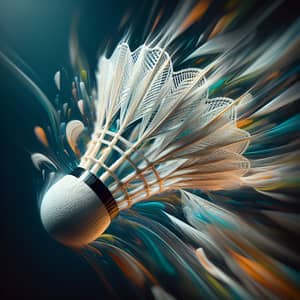 Abstract Shuttlecock Art | Dynamic Motion & Vivid Colors