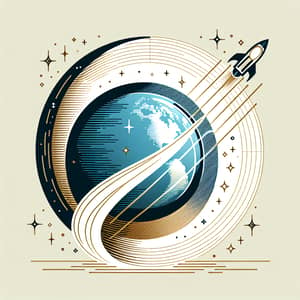 Explore the Universe: Rocket & Globe Design