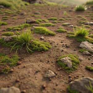 Dirt Texture with Green Accents for Design Projects