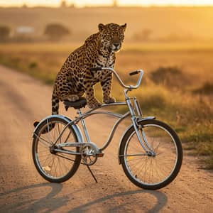 Jaguar Riding a Bike: A Wild Adventure