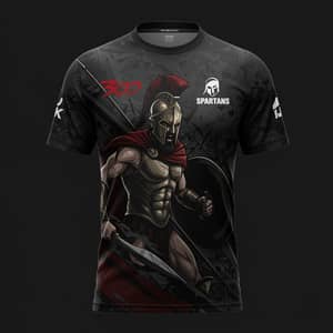 Bold Spartans Cricket Shirt Featuring King Leonidas