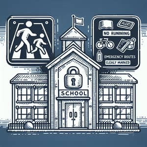 Sketch Icon for Risk Prevention in Schools