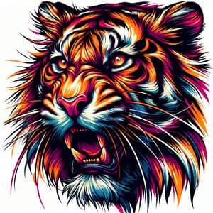 Intense and Passionate Tigress Illustration