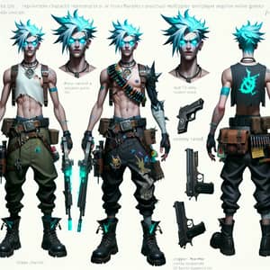 Male Jinx - Aqua-Haired Chaos Player