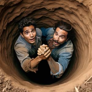 Surprising Encounter in Deep Hole | Hispanic Men Companionship