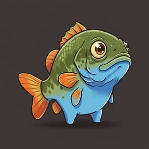 Adorable Tiny Fish Mascot Design