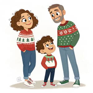 Disney Christmas Family Portrait in Spain