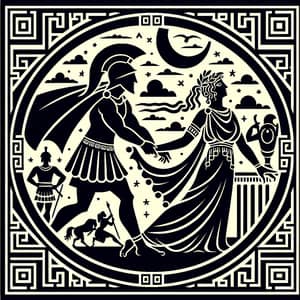 Ancient Greek Mythology Abduction in Greek Art Silhouettes