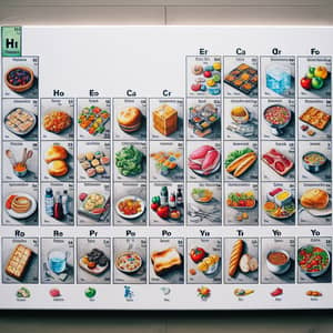 Food Periodic Table | Nutritional Food Elements Chart