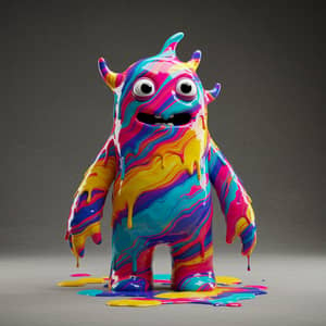 Humanoid Paint Monster - Creative Art