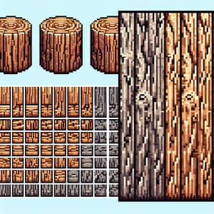 512px Wood Beam Pixel Art Sprite Sheet