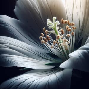 Elegant White Flower in Full Bloom - Macro Photography