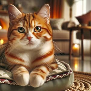 Domestic Short-Haired Cat | Peaceful Ginger & White Feline