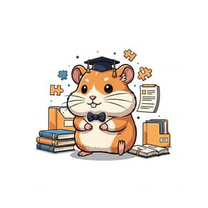 Cute Hamster Mascot for Your Course Business