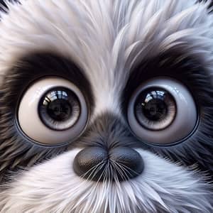 Hyper-Realistic Panda Eyes Depiction