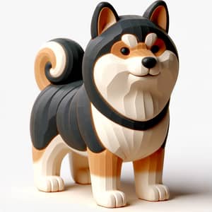 3D Shiba Inu Dog Sculpture | Japanese Medium-Sized Breed