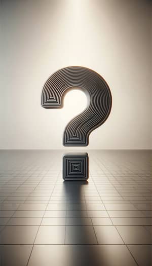 Large Question Mark Symbol on Minimalist Background