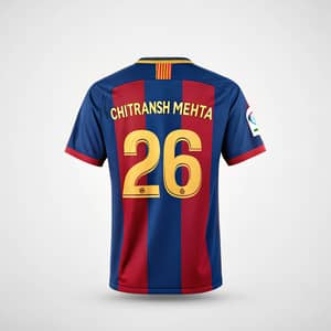 Custom Barcelona Jersey - Chitransh Mehta, #26