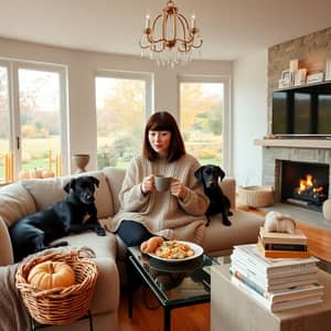 Cozy Living Room Knitting Ideas for Fall