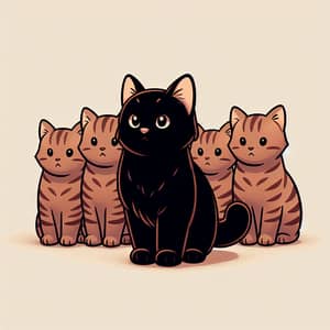 Adorable Group of Cats with Soft Stripes | Cat Photography