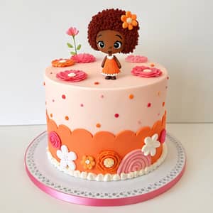 Whimsical Cake Design with a Charming Redhead