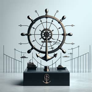 Maritime Trophy Design | Nautical Award | Ship Captain's Wheel