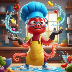 Animated Octopus with Safety Gear
