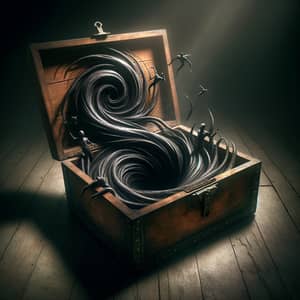 Evil Inside: Dark and Sinister Vortex in Antique Wooden Box