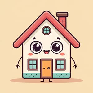 Cute House Mascot Character Design