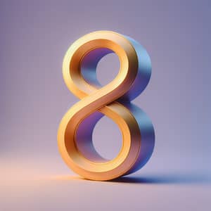 Golden Number Eight Display | Italian 'Otto'