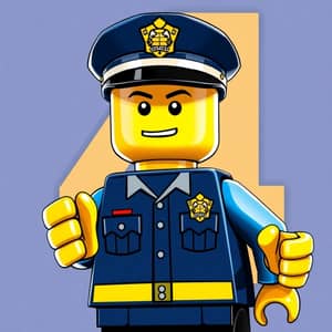 Lego City Police Officer Comic Style Art