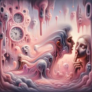 Forbidden Summer Love Oil Painting - Romantic Surrealism Art