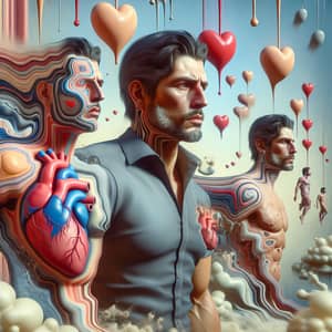 Surreal Male Portrayal: Father, Brother, Friend - Unique Interpretation