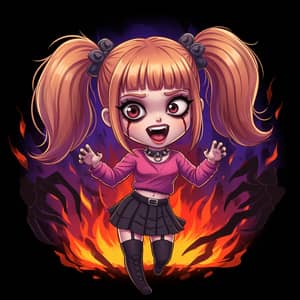 Creepy Kawaii Model T-Shirt Design