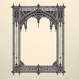 Minimalist Gothic-Style Border Design