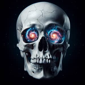 Mystical Skull: Cosmic Wonders Within