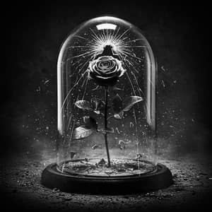 Eternal Rose Album Cover Art in Black and White