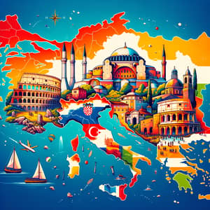 Discover Turkey, Croatia, Italy on Map | Cultural Highlights