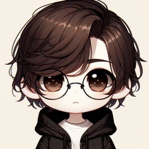 Cute White Boy with Dark Brown Eyes and Wavy Hair | Naty Jacket