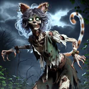 Chica Neko Zombie: A Spooky Cat-Inspired Undead